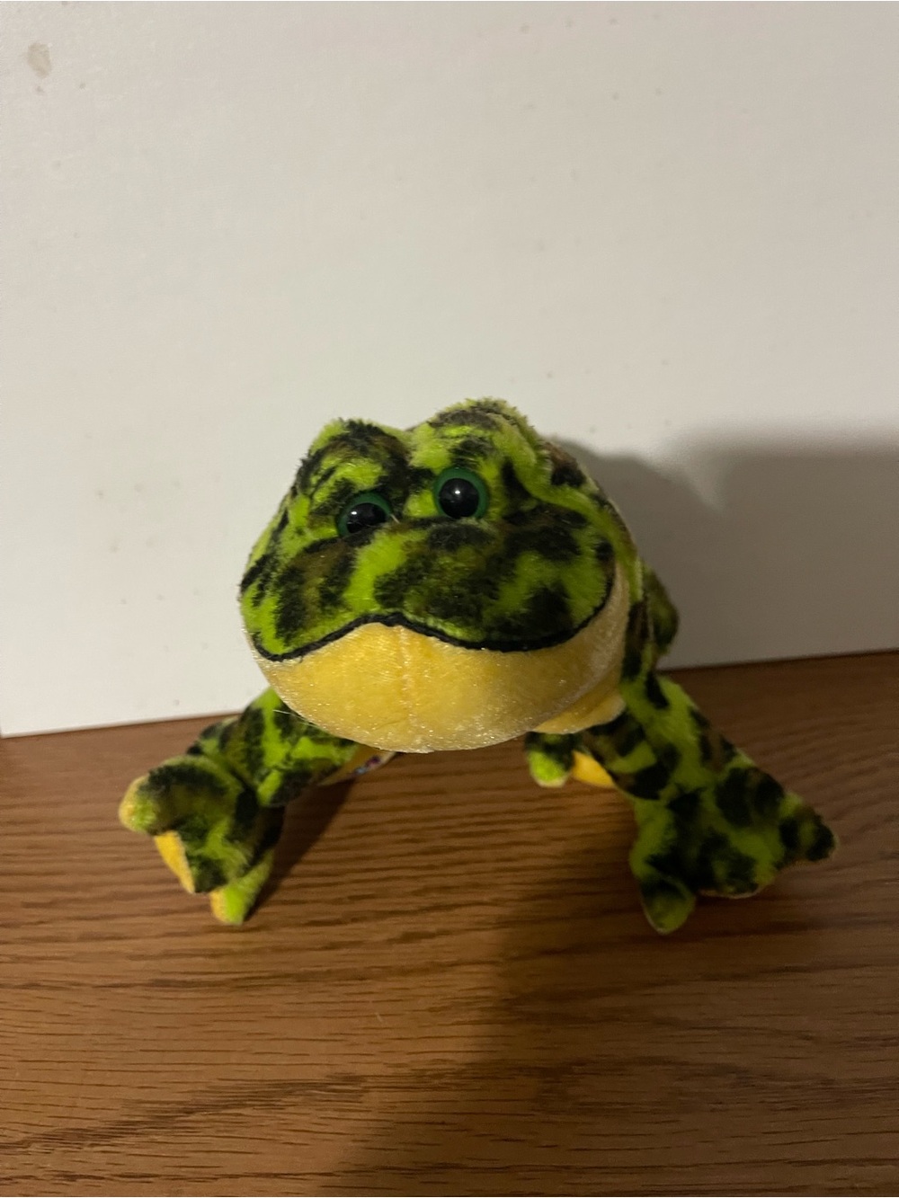 GANZ Green and Yellow Plush Frog Pet Toy